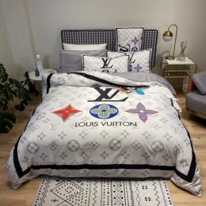Lv type 25 bedding sets duvet cover lv bedroom sets luxury brand bedding