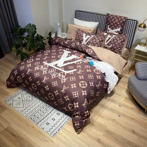 Lv type 20 bedding sets duvet cover lv bedroom sets luxury brand bedding