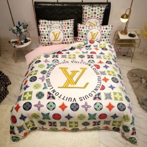 Lv type 199 bedding sets duvet cover lv bedroom sets luxury brand bedding