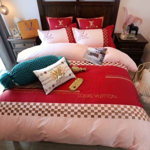 Lv type 193 bedding sets duvet cover lv bedroom sets luxury brand bedding