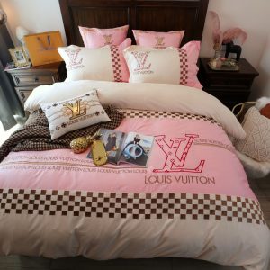 Lv type 192 bedding sets duvet cover lv bedroom sets luxury brand bedding