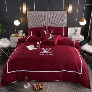 Lv type 190 bedding sets duvet cover lv bedroom sets luxury brand bedding