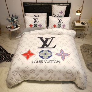 Lv type 185 bedding sets duvet cover lv bedroom sets luxury brand bedding