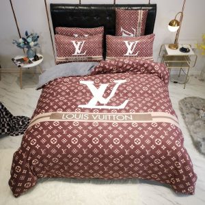 Lv type 184 bedding sets duvet cover lv bedroom sets luxury brand bedding