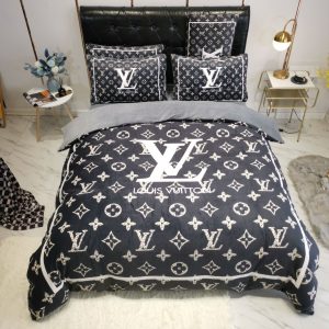 Lv type 183 bedding sets duvet cover lv bedroom sets luxury brand bedding