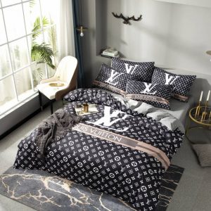 Lv type 18 bedding sets duvet cover lv bedroom sets luxury brand bedding