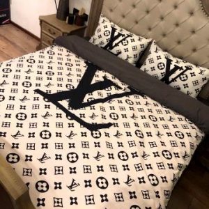 Lv type 178 bedding sets duvet cover lv bedroom sets luxury brand bedding