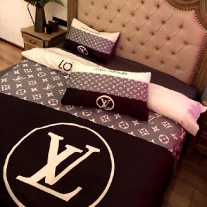 Lv type 176 bedding sets duvet cover lv bedroom sets luxury brand bedding