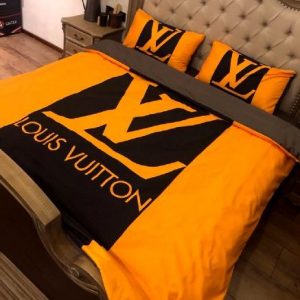 Lv type 173 bedding sets duvet cover lv bedroom sets luxury brand bedding