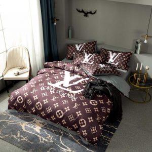 Lv type 17 bedding sets duvet cover lv bedroom sets luxury brand bedding