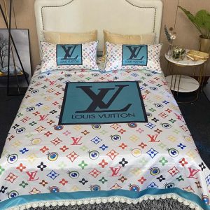 Lv type 165 bedding sets duvet cover lv bedroom sets luxury brand bedding