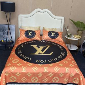 Lv type 163 bedding sets duvet cover lv bedroom sets luxury brand bedding