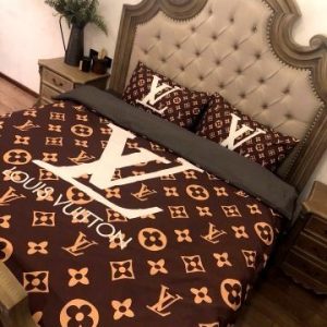 Lv type 162 bedding sets duvet cover lv bedroom sets luxury brand bedding