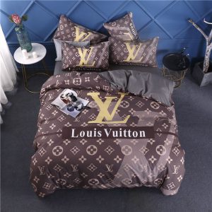 Lv type 155 bedding sets duvet cover lv bedroom sets luxury brand bedding