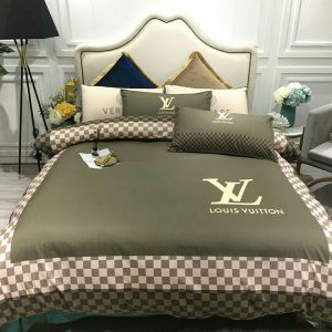 Lv type 153 bedding sets duvet cover lv bedroom sets luxury brand bedding