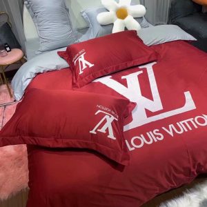 Lv type 146 bedding sets duvet cover lv bedroom sets luxury brand bedding
