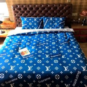 Lv type 143 bedding sets duvet cover lv bedroom sets luxury brand bedding