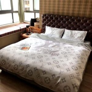 Lv type 142 bedding sets duvet cover lv bedroom sets luxury brand bedding