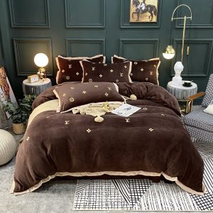 Lv type 139 bedding sets duvet cover lv bedroom sets luxury brand bedding