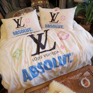 Lv type 136 bedding sets duvet cover lv bedroom sets luxury brand bedding