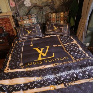 Lv type 135 bedding sets duvet cover lv bedroom sets luxury brand bedding