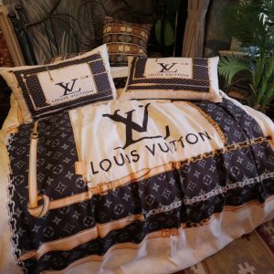Lv type 134 bedding sets duvet cover lv bedroom sets luxury brand bedding