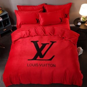 Lv type 130 bedding sets duvet cover lv bedroom sets luxury brand bedding