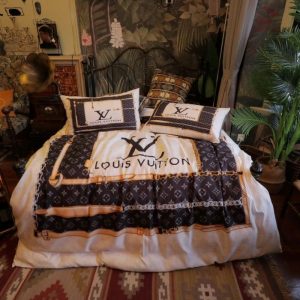 Lv type 13 bedding sets duvet cover lv bedroom sets luxury brand bedding