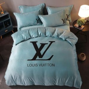Lv type 126 bedding sets duvet cover lv bedroom sets luxury brand bedding