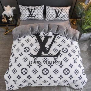 Lv type 123 bedding sets duvet cover lv bedroom sets luxury brand bedding