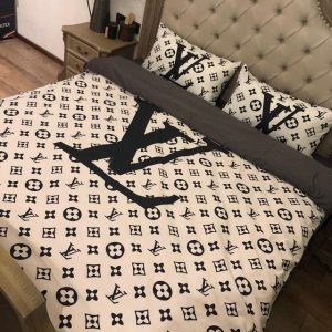 Lv type 109 bedding sets duvet cover lv bedroom sets luxury brand bedding