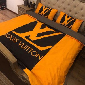 Lv type 106 bedding sets duvet cover lv bedroom sets luxury brand bedding