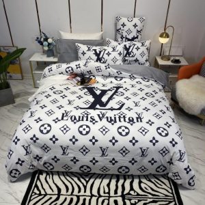 Lv type 10 bedding sets duvet cover lv bedroom sets luxury brand bedding