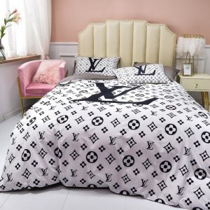 Lv type 06 bedding sets duvet cover lv bedroom sets luxury brand bedding