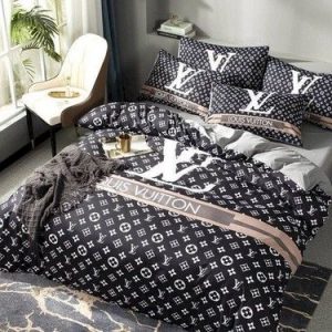 Lv luxury bedding set luxury duvet cover 1 duvet cover and 2 pillows