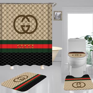 Gucci combo bathroom mat shower curtain type 132  #bathroom #shower #curtain #bathroom#shower#home decor