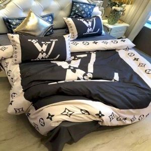 Lv 25 bedding sets duvet cover bedroom luxury brand bedding customized bedroom
