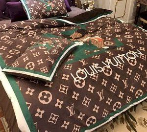 Lv 23 bedding sets duvet cover bedroom luxury brand bedding customized bedroom