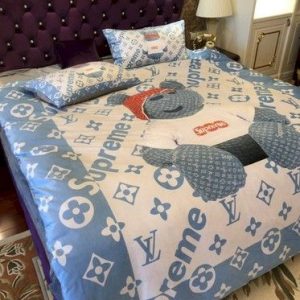 Luxury lv supreme 05 bedding sets duvet cover bedroom luxury brand bedding customized bedroom