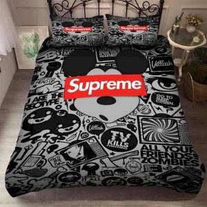 Luxury lv supreme 04 bedding sets duvet cover bedroom luxury brand bedding customized bedroom