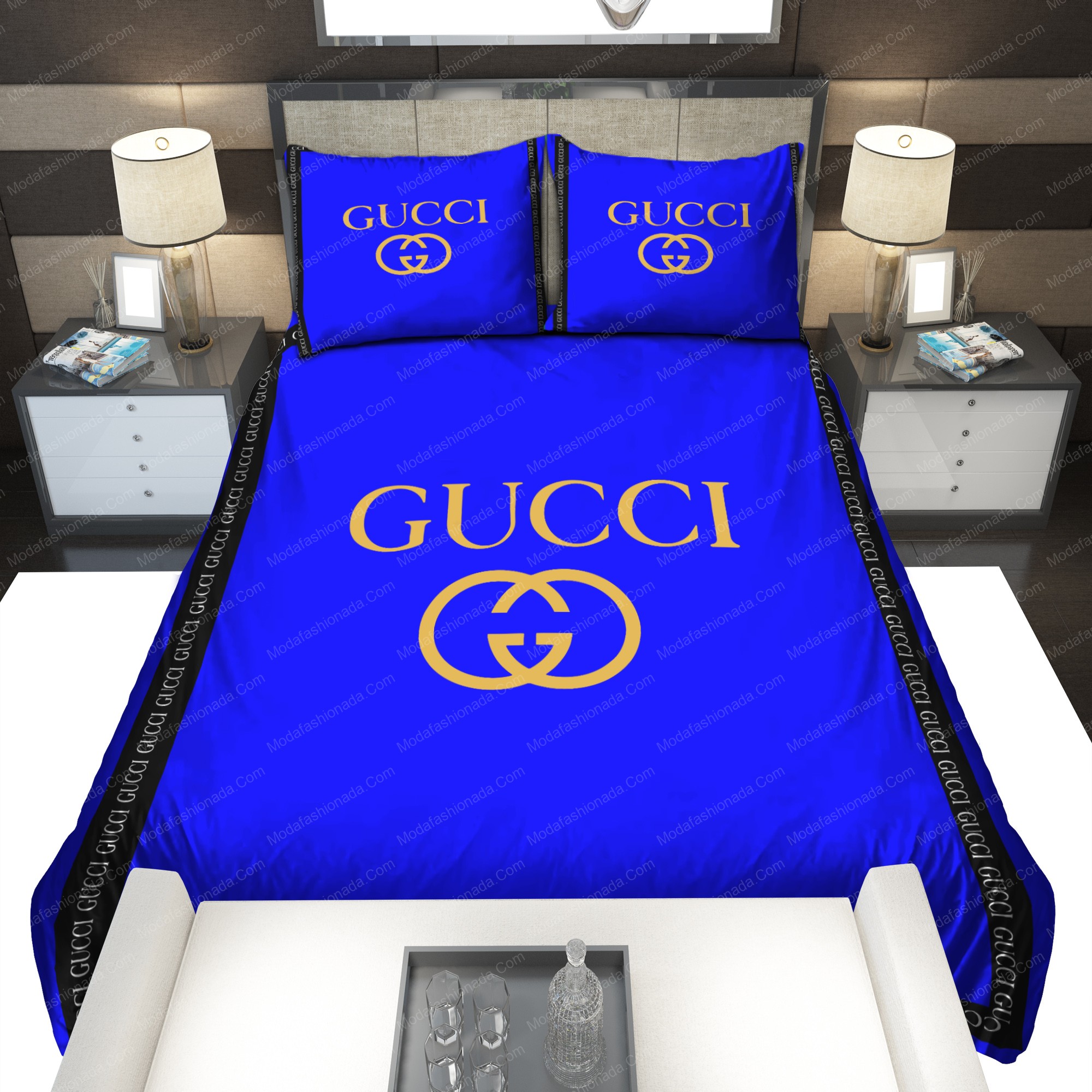 Blue gucci bedding sets