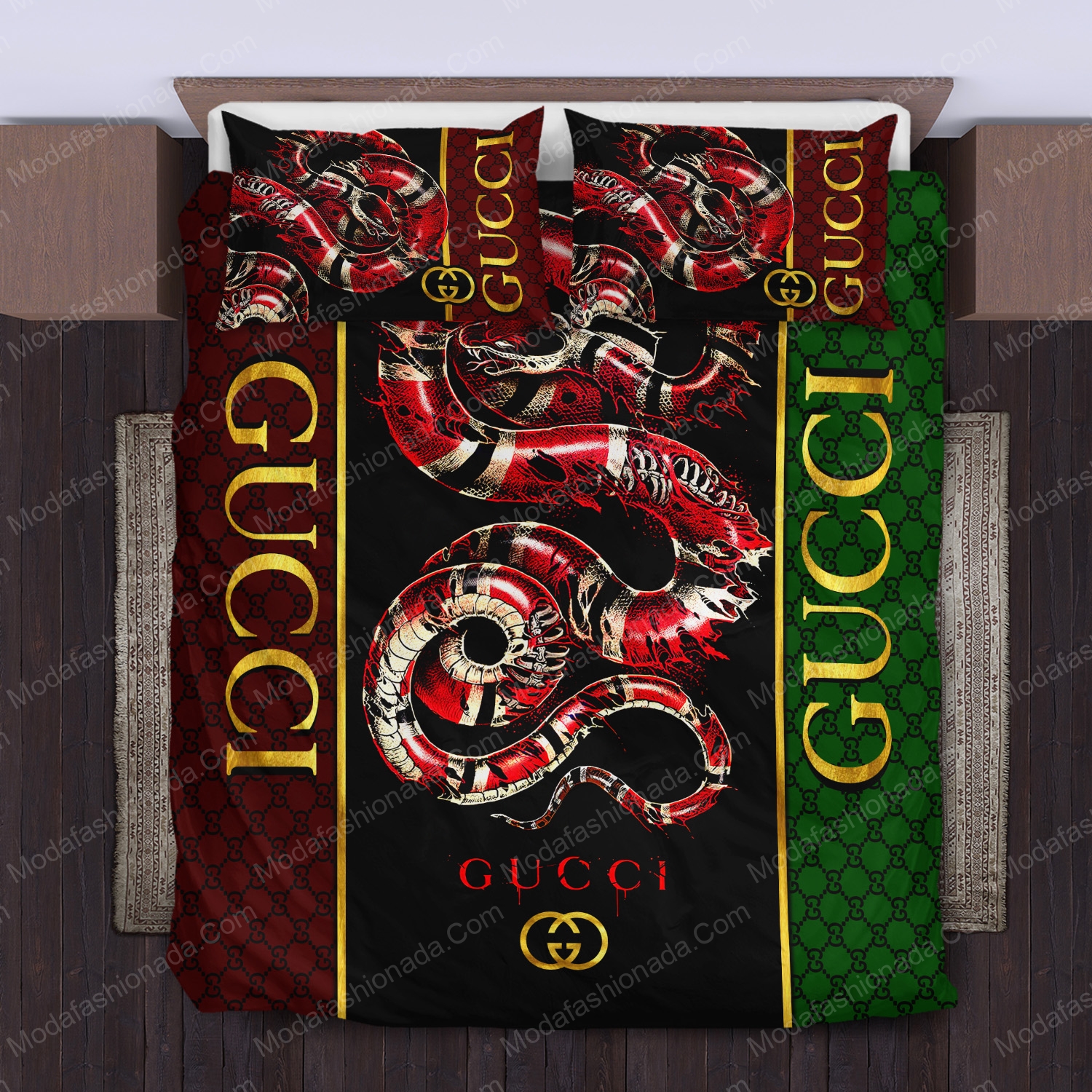 Gucci snake bedding sets