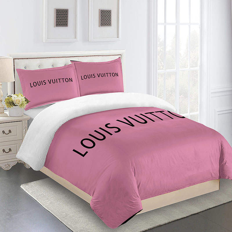 Comforter sets dark pink louis vuitton bedding set bdslux
