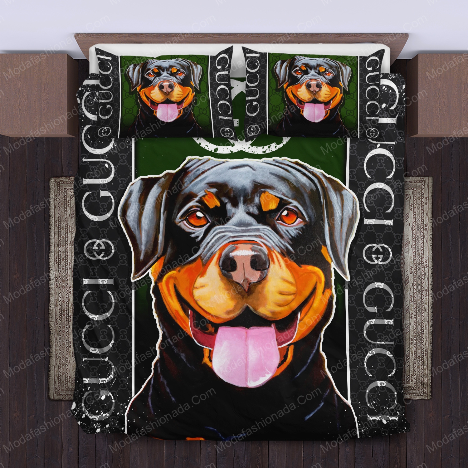 Gucci rottweilers bedding sets