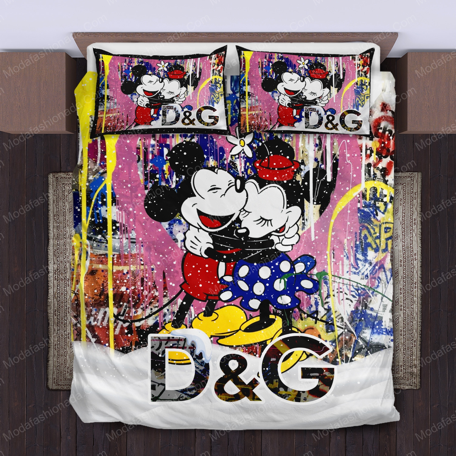Mickey minne street style dolce & gabbana christmas bedding sets
