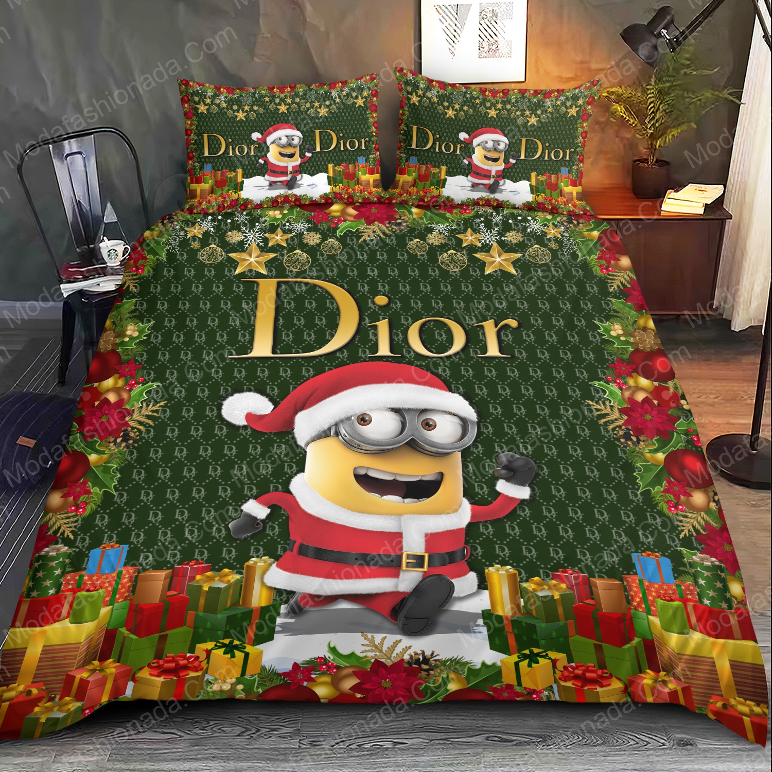 Dior christmas minion bedding sets