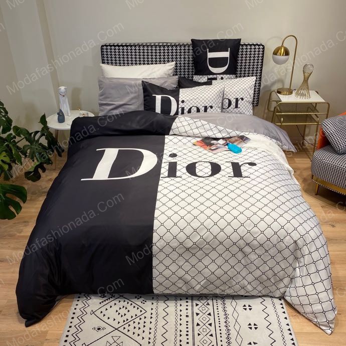 Christian dior logo brands 2 bedding set