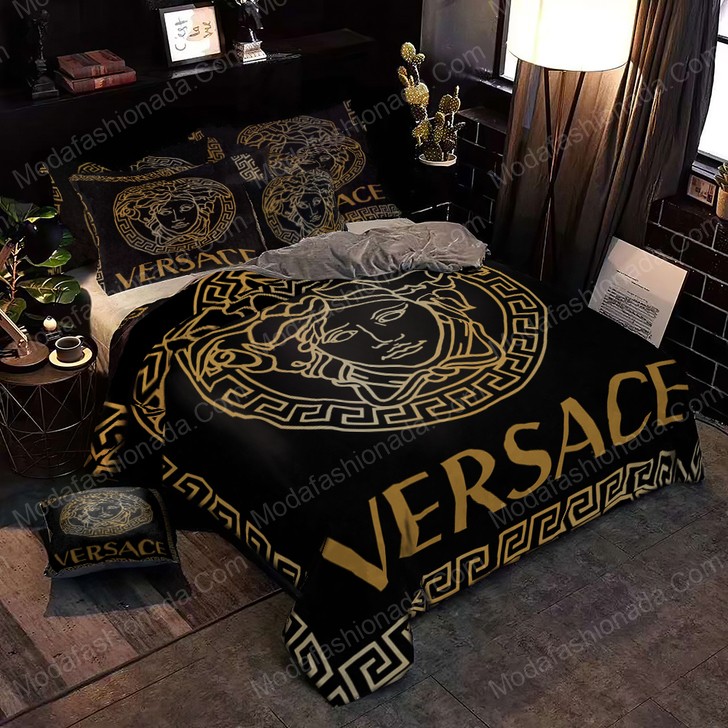Black and gold versace brands 1 bedding set