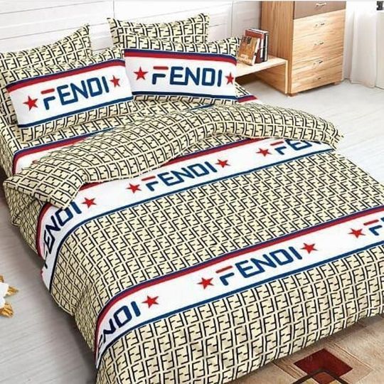 Fendi 18 duvet cover bedroom luxury brand quilt bedding set