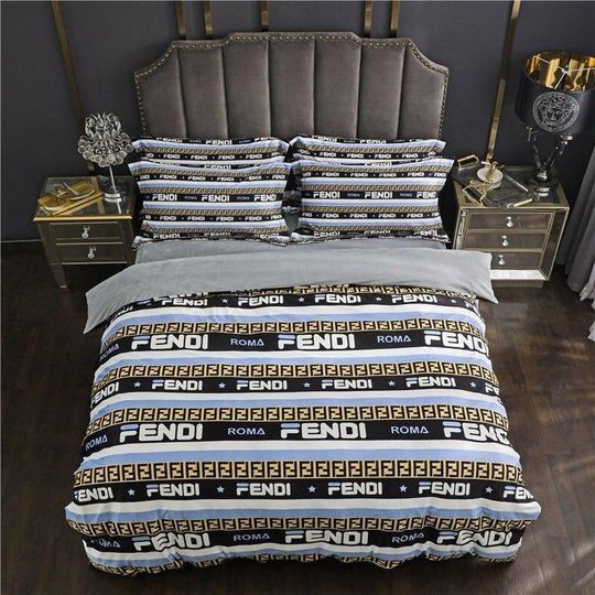 Fendi roma bedding sets duvet cover bedroom luxury brand quilt bedding set